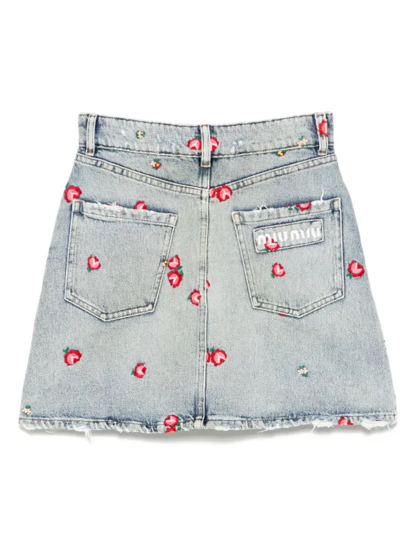 MIU MIU ホワイトデニムスカート MIUMIU ミュウミュウ デニムスカート