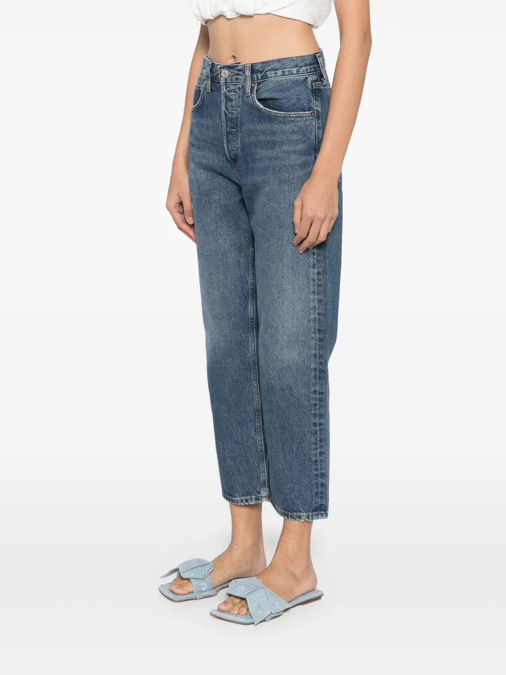 AGOLDE 90s Crop straight jeans Blauw