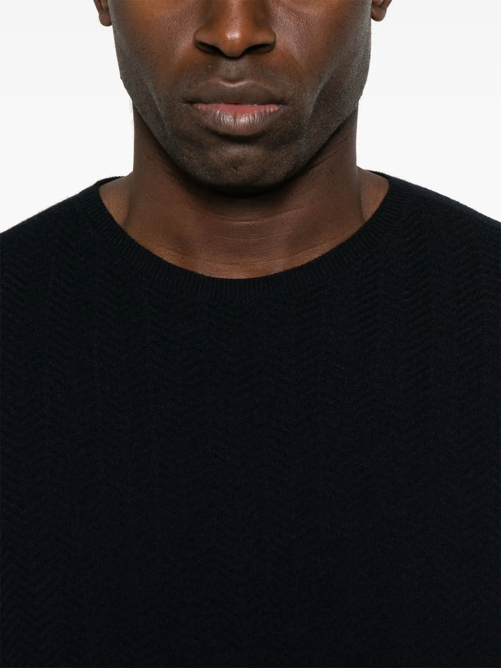 Giorgio Armani Chevron T-shirt Blauw