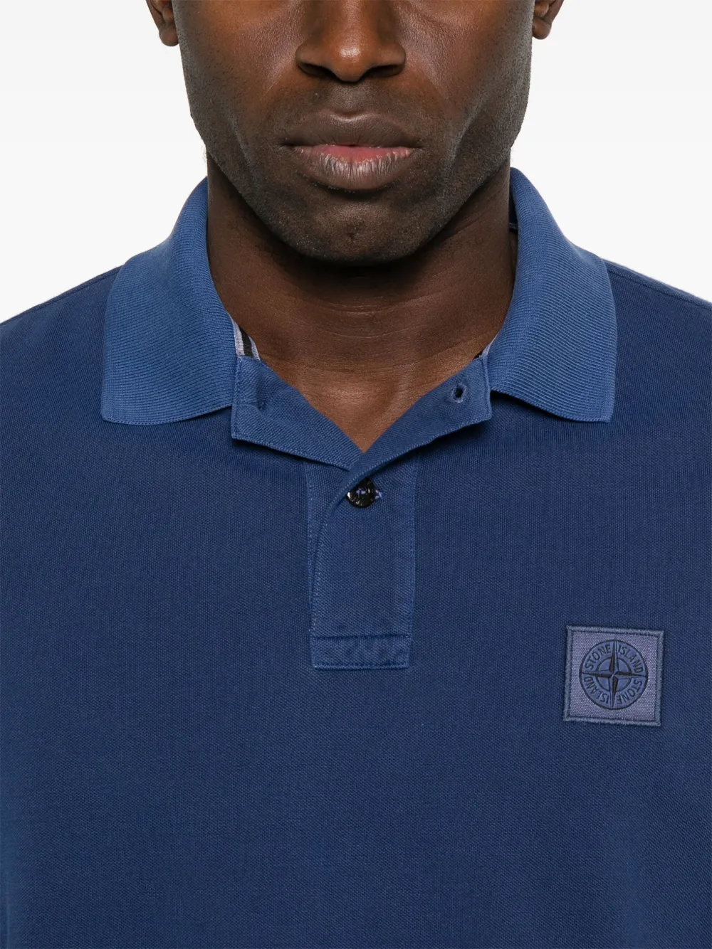 Stone Island Piqué poloshirt Blauw