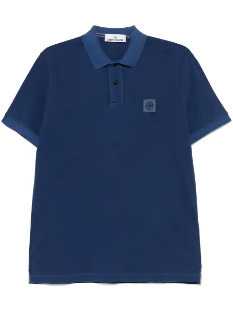 Stone Island piqué-weave polo shirt
