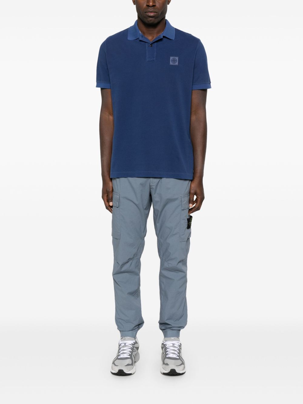 Stone Island Piqué poloshirt - Blauw