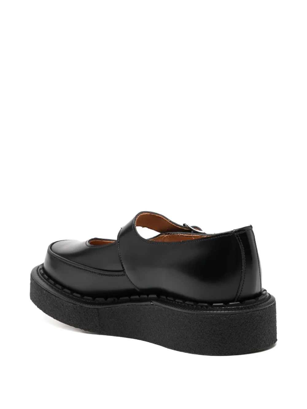 Comme Des Garçons Girl x George Cox leren Mary Jane schoenen 1 BLACK