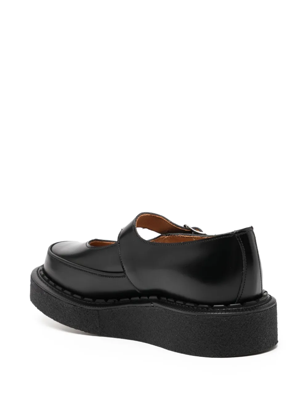 Comme Des Garçons Girl x George Cox leren Mary Jane schoenen 1 BLACK