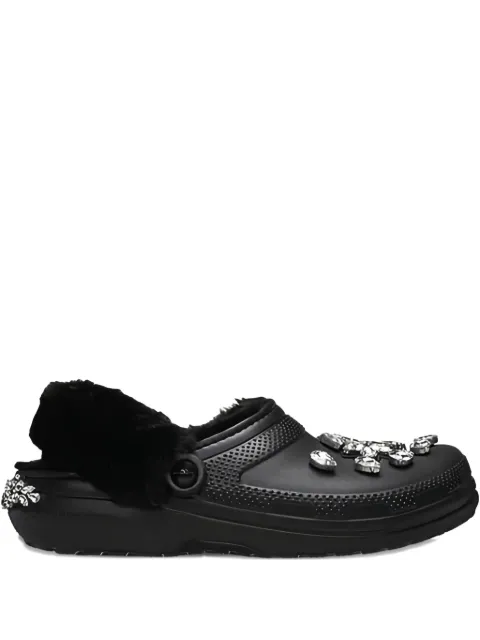 Simone Rocha x Crocs Classic crystal-embellished lined clogs