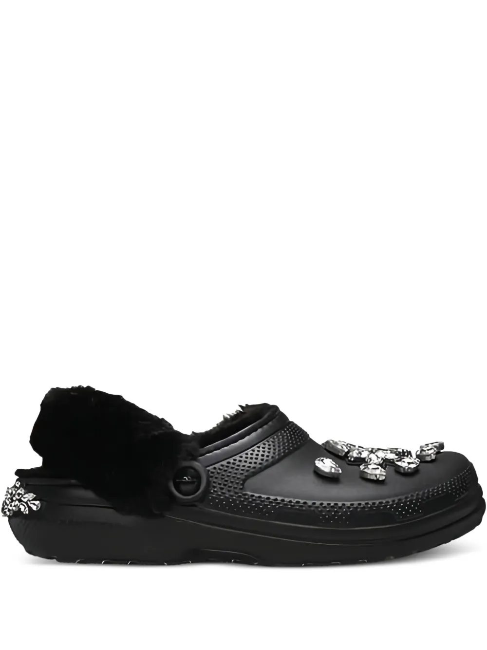 Simone Rocha x Crocs Classic crystal-embellished lined clogs - Nero
