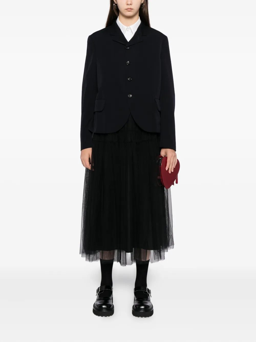 Comme Des Garcons Girl Wool Blazer In Black