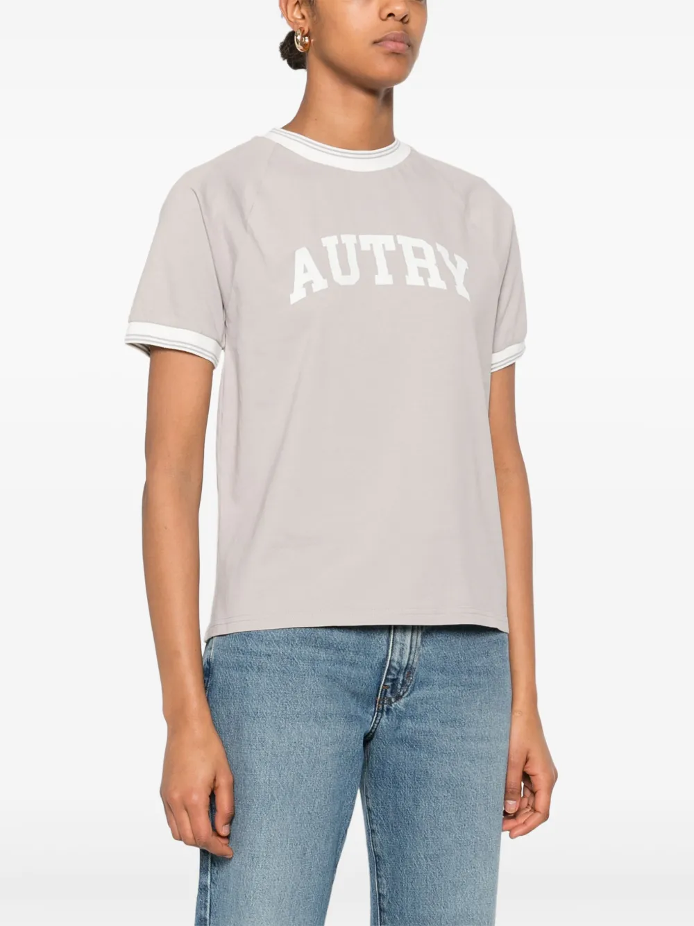 Autry T-shirt met logoprint Grijs