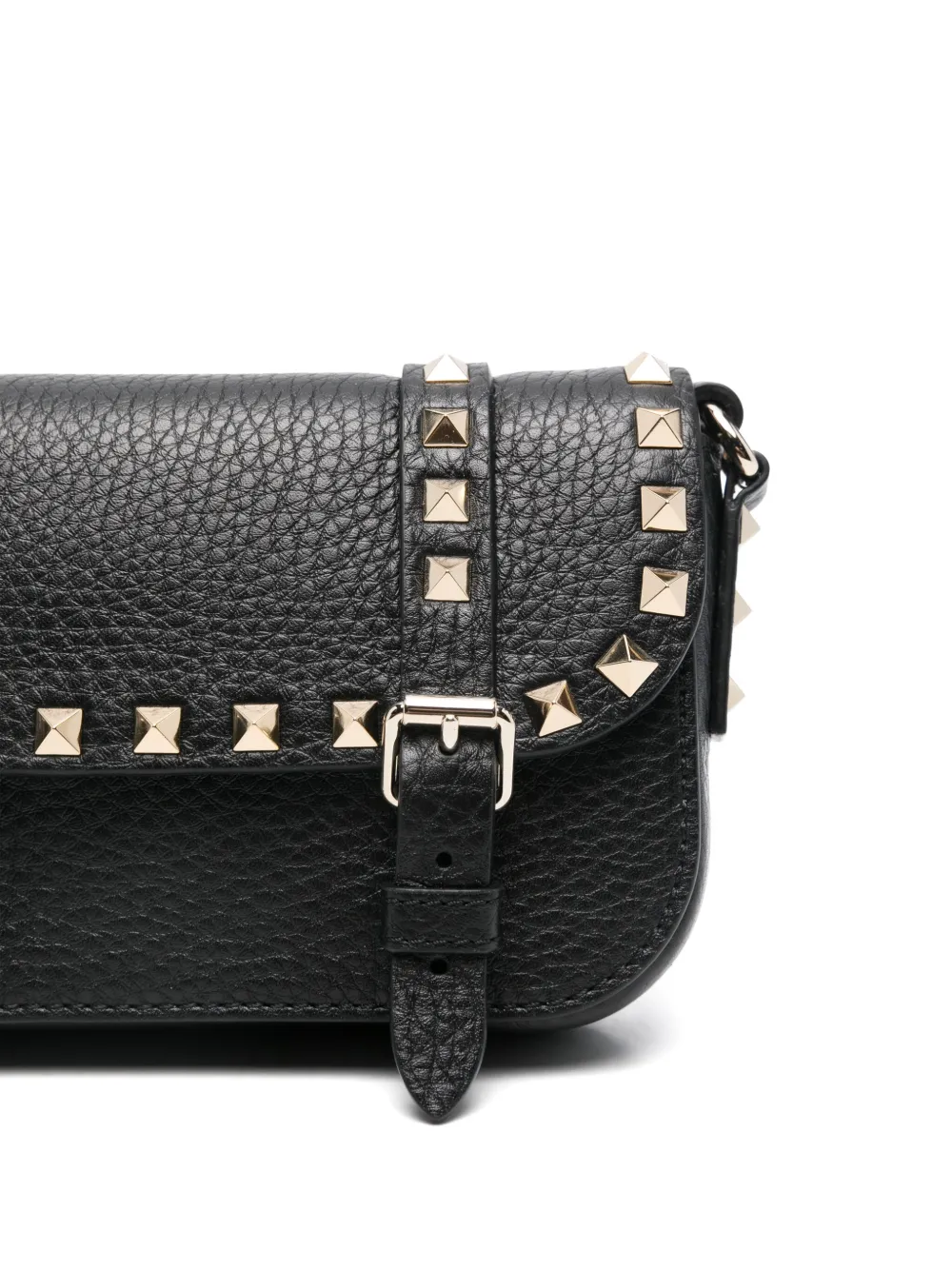 Shop Valentino Rockstud Cross Body Bag In ブラック