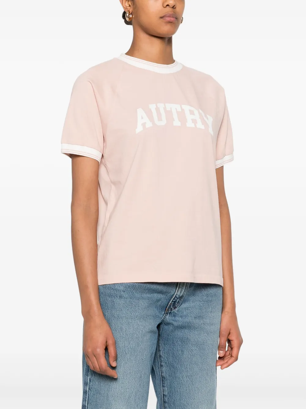 Autry T-shirt met logoprint Roze