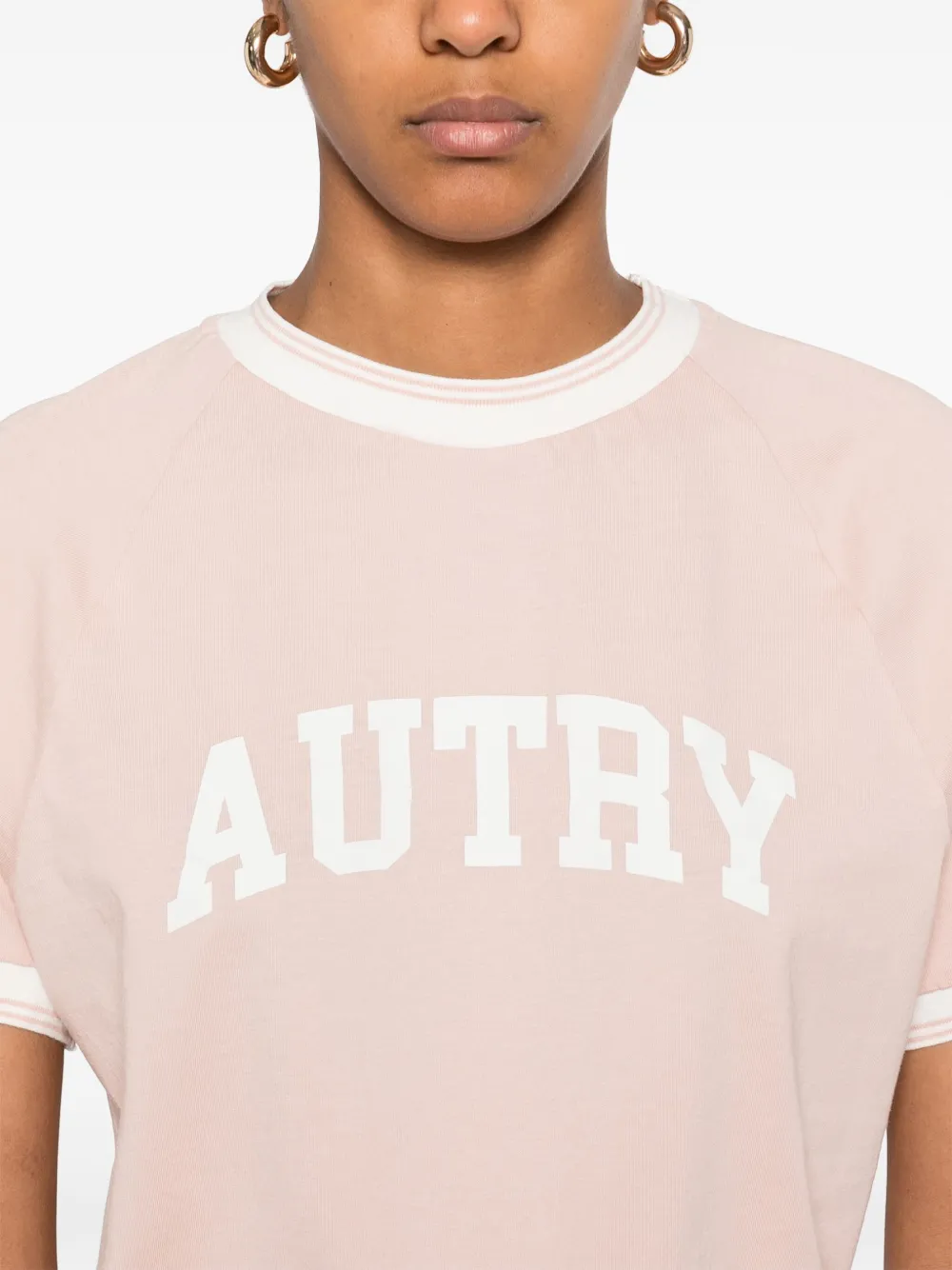 Autry T-shirt met logoprint Roze