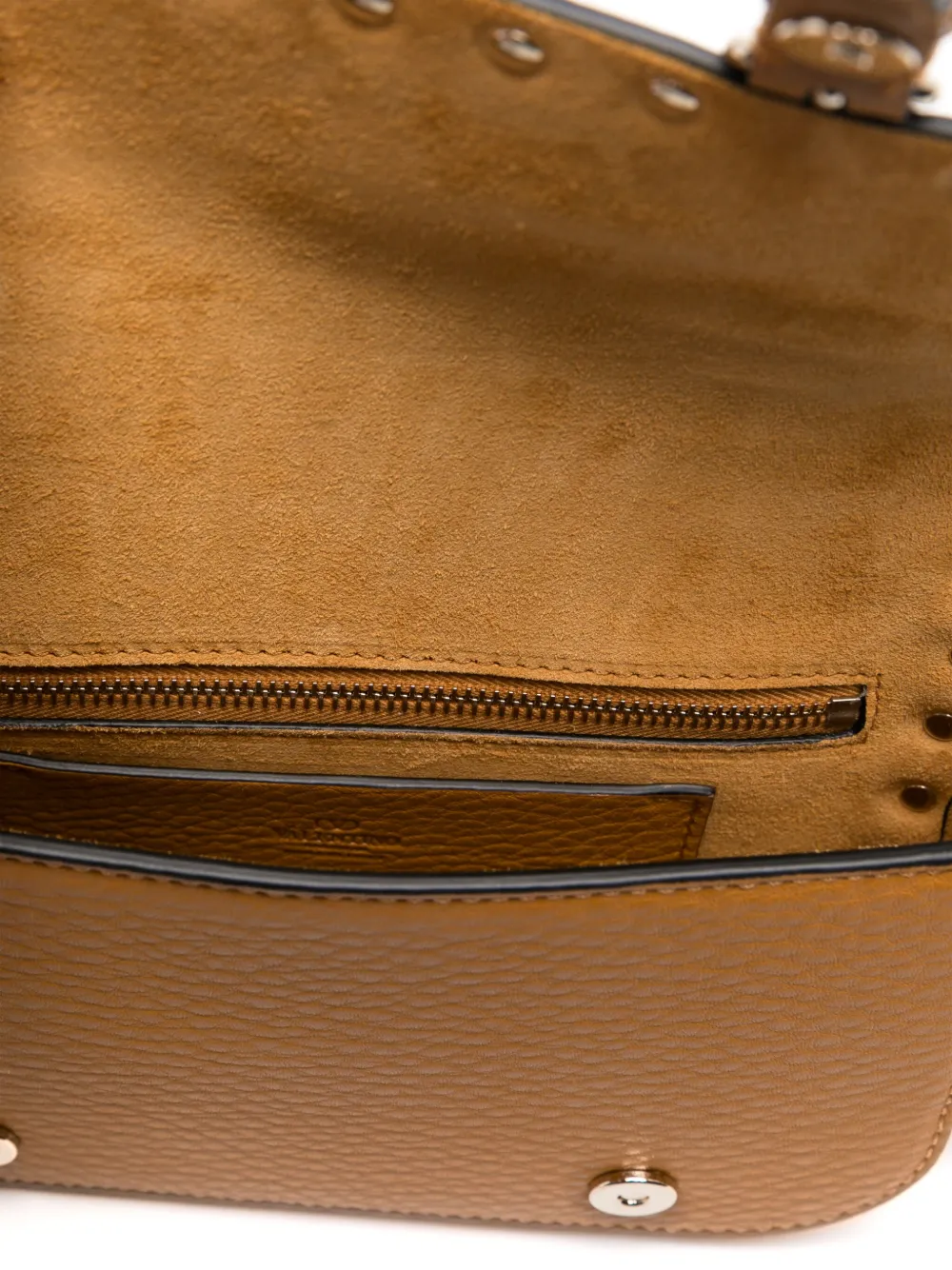 Valentino Garavani Rockstud kleine crossbodytas Bruin