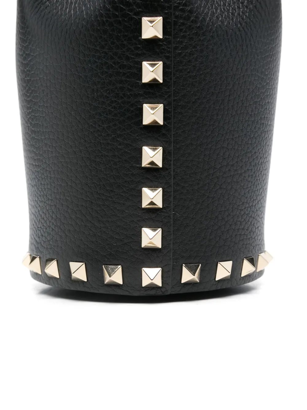 Valentino Mini Rockstud Bucket Bag In Black