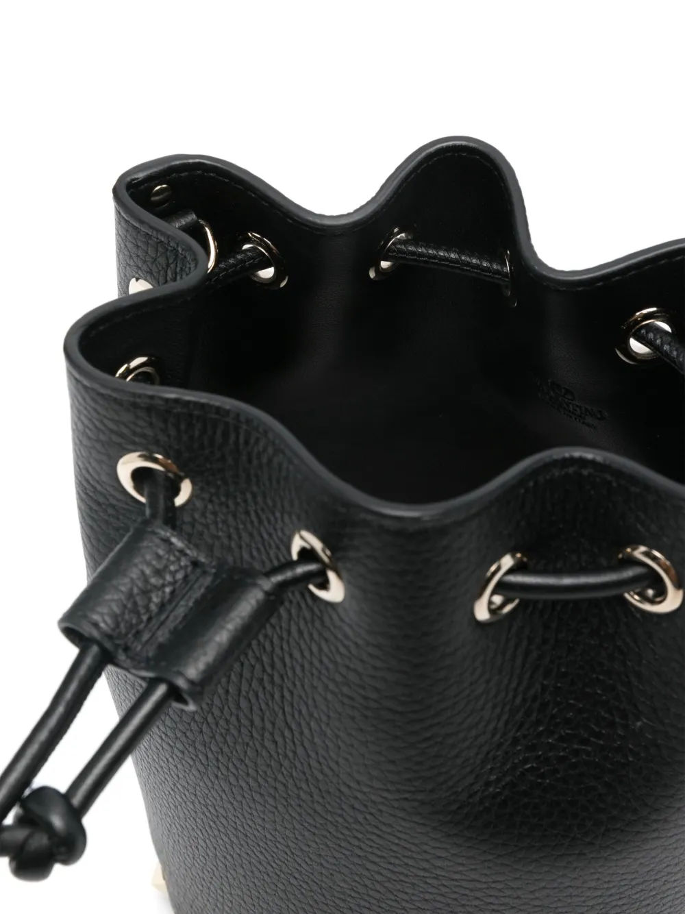 Valentino Mini Rockstud Bucket Bag In Black