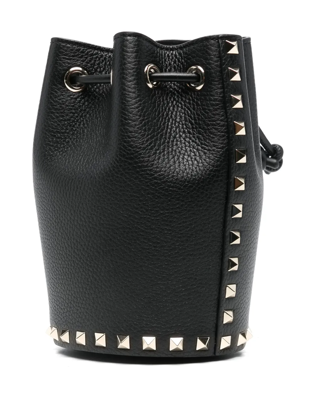 Valentino Mini Rockstud Bucket Bag In Black