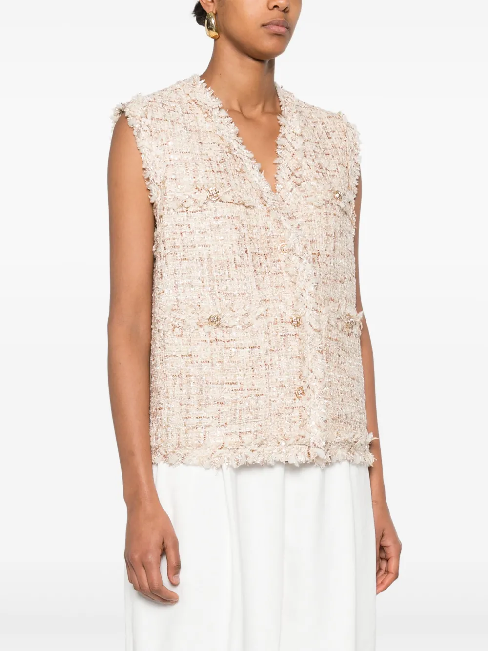 Iro Ozya Wool Blend Vest In Neutrals