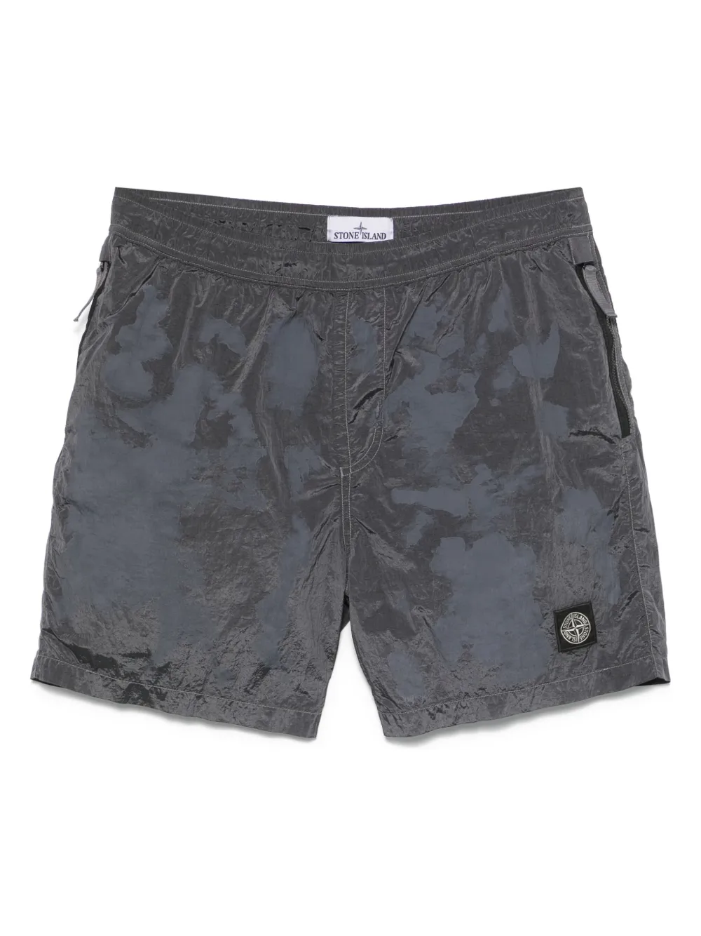 Stone Island short de bain à effet froissé | bleu | Image 1
