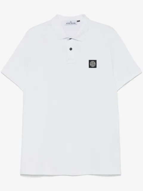 Stone Island logo-patch polo shirt