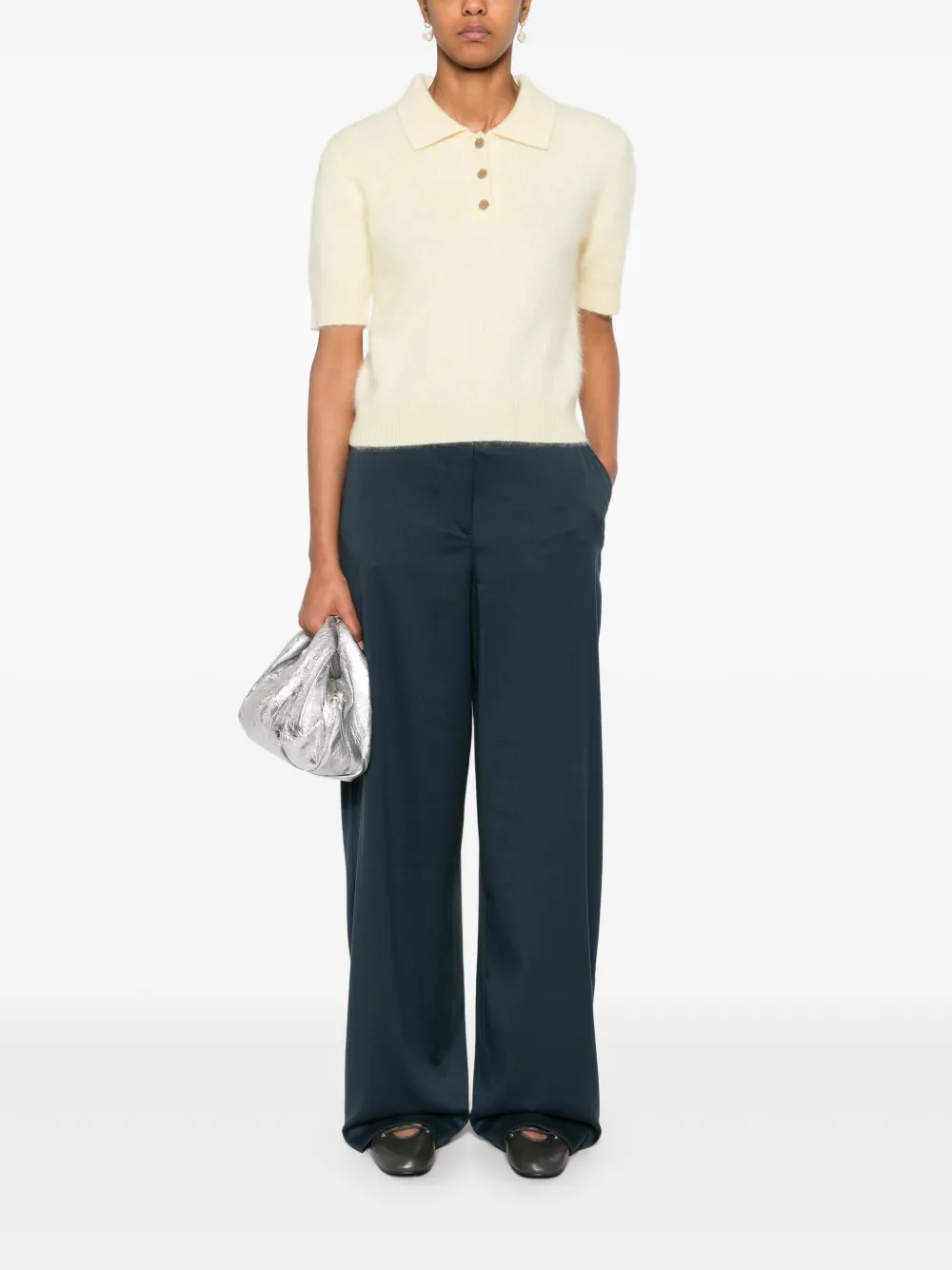 REMAIN Broek met wijde pijpen - Blauw