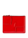 Comme Des Garçons Wallet Reversed Hem zipped wallet - Red