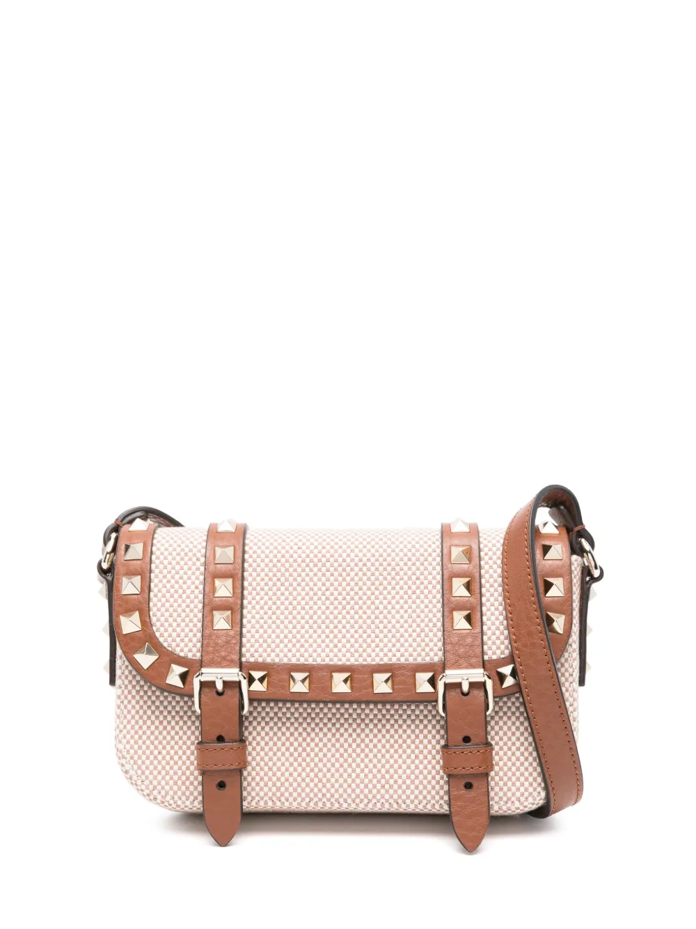 Valentino Garavani ロックスタッズ ショルダーバッグ ミニ - ニュートラル Valentino Garavani ロックスタッズ ショルダーバッグ ミニ - ニュートラル