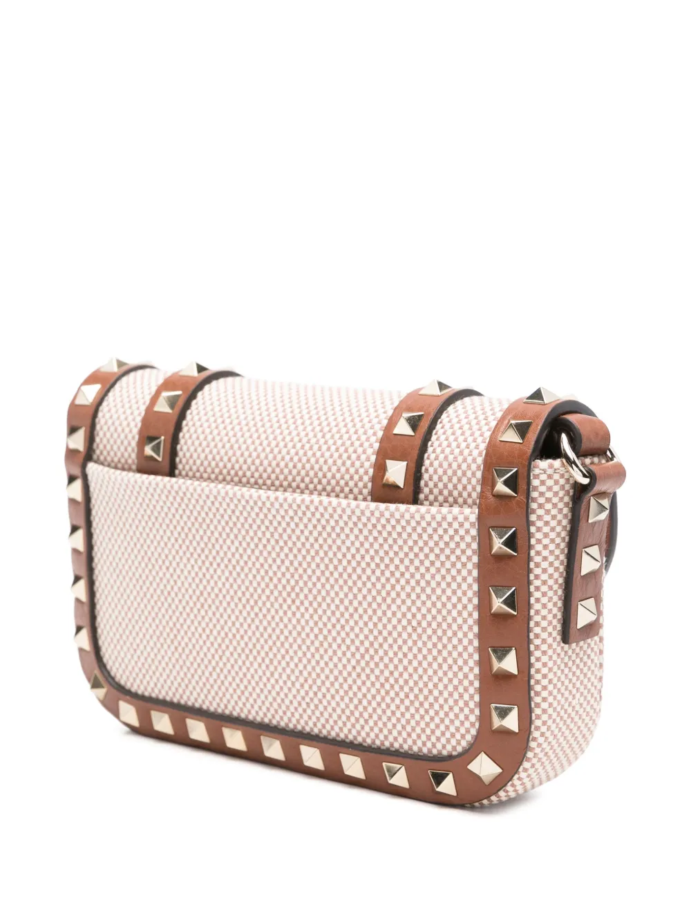 Valentino Garavani Rockstud mini-crossbodytas Beige