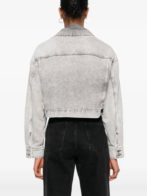 IRO Alessio Denim Jacket Grey FARFETCH