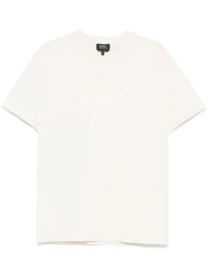 Agnès b. logo-embroidered T-shirt | White | FARFETCH CA