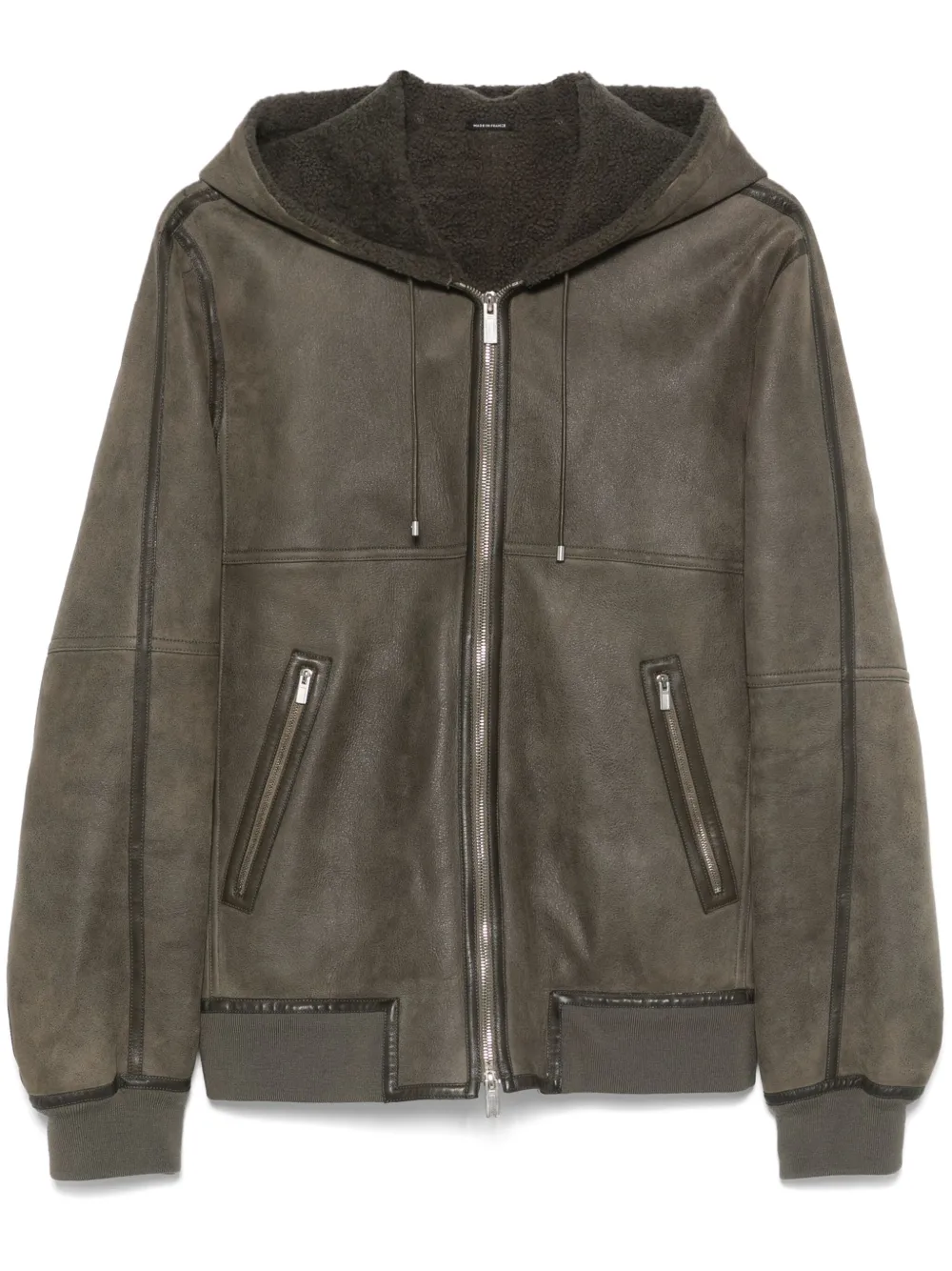 2010s hooded leather jacket