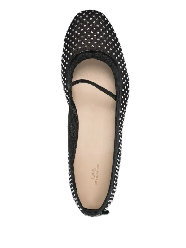 【関税込み】A.P.C. ブラック Swan フラットシューズ A.P.C. Swan Ballet Flats | Black | FARFETCH