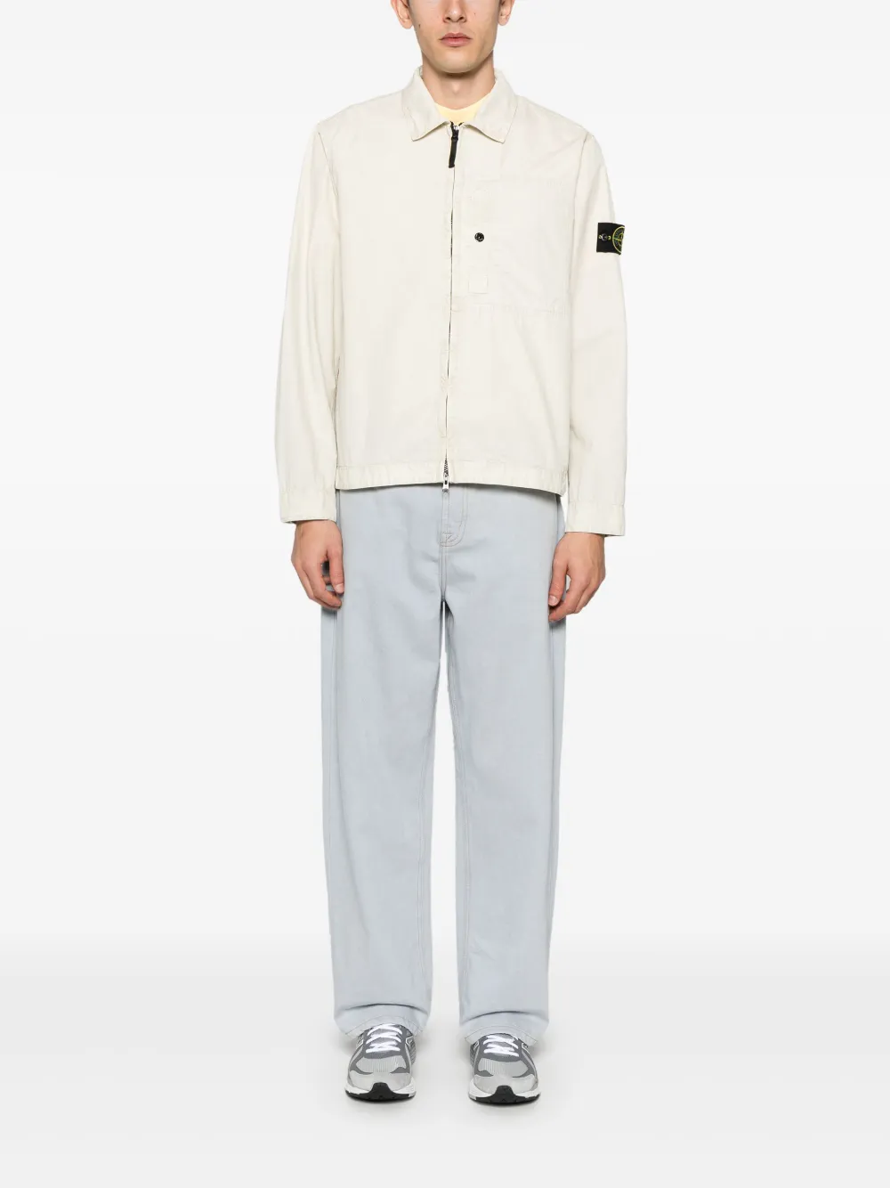 Stone Island Jack met Compass-logopatch - Beige