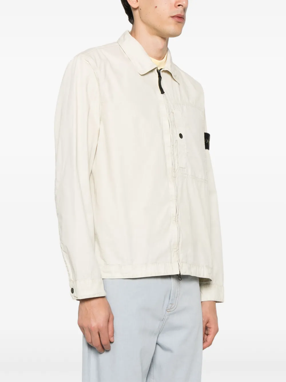 Stone Island Jack met Compass-logopatch Beige