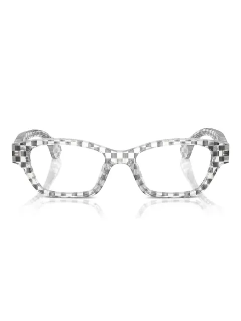 Alain Mikli Karierte Brille mit geometrischem Gestell