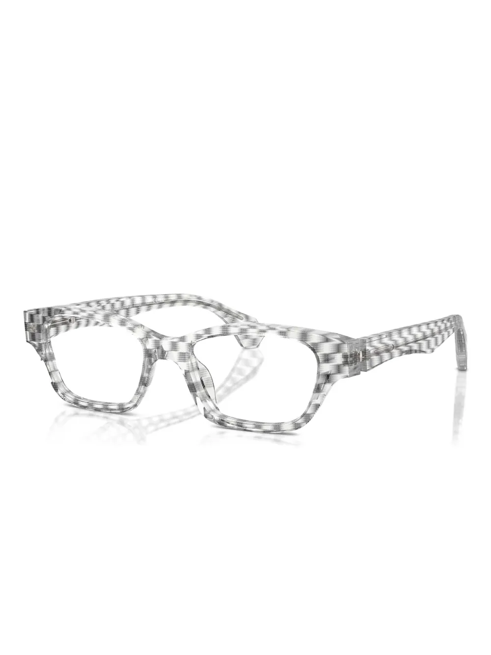 Alain Mikli checked geometric-frame glasses | Image 2