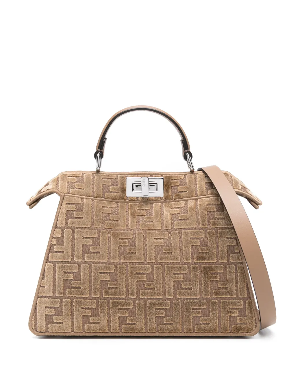 FENDI Peekaboo I See u kleine shopper Bruin