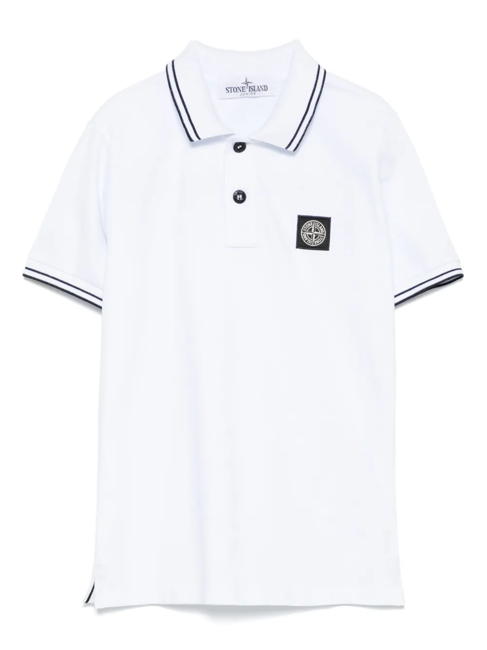 Stone Island Junior Poloshirt met Compass-logopatroon Wit
