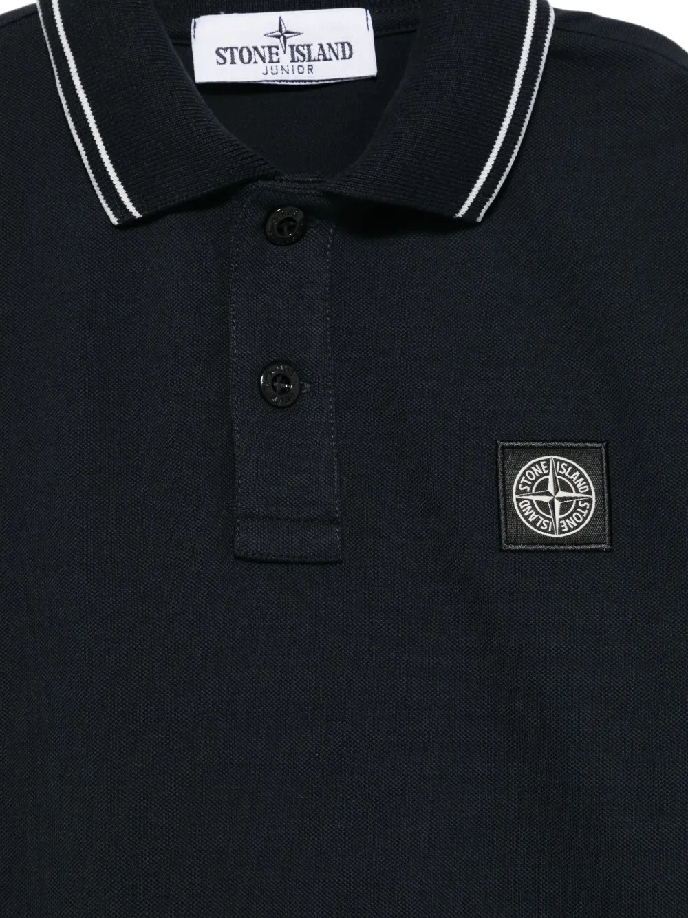 Stone Island Junior Poloshirt met Compass-logopatroon Blauw