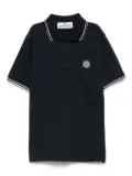 Stone Island Junior Compass-motif polo shirt - Blue