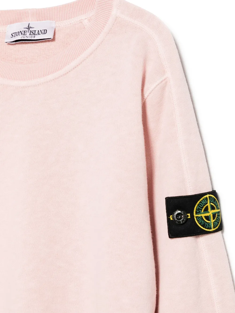 Stone Island Junior Sweater met Compass-logopatch Roze