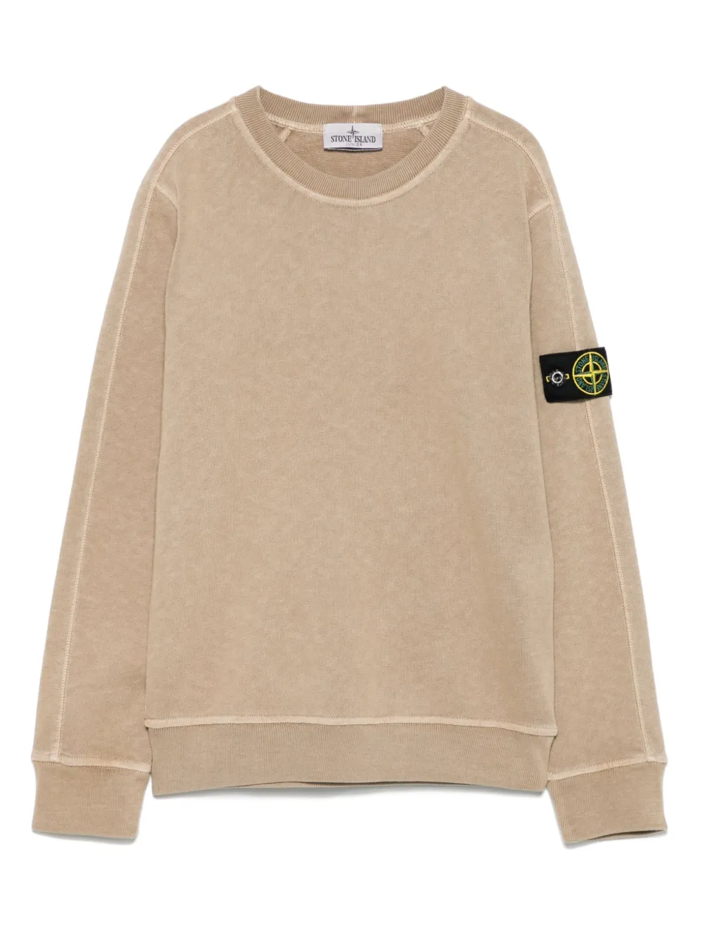 Stone Island Junior Sweater met Compass-logopatch Bruin