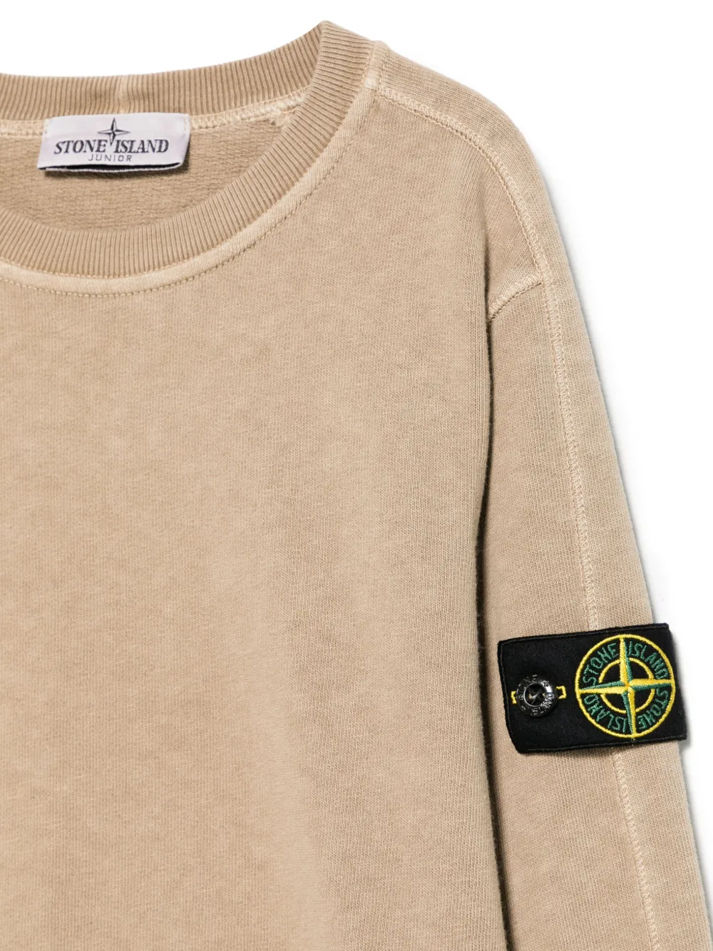 Stone Island Junior Sweater met Compass-logopatch Bruin
