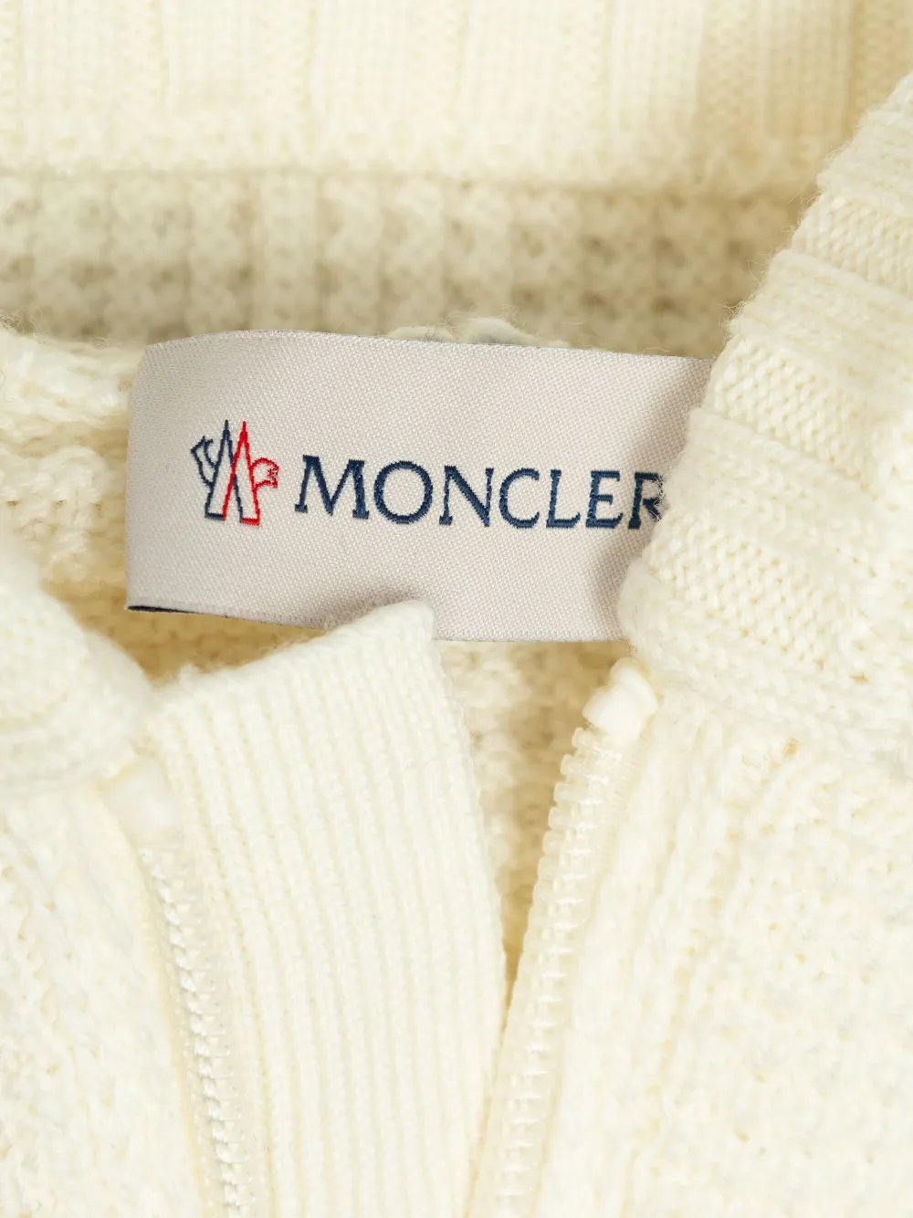 Moncler Enfant Wollen vest met logo Wit
