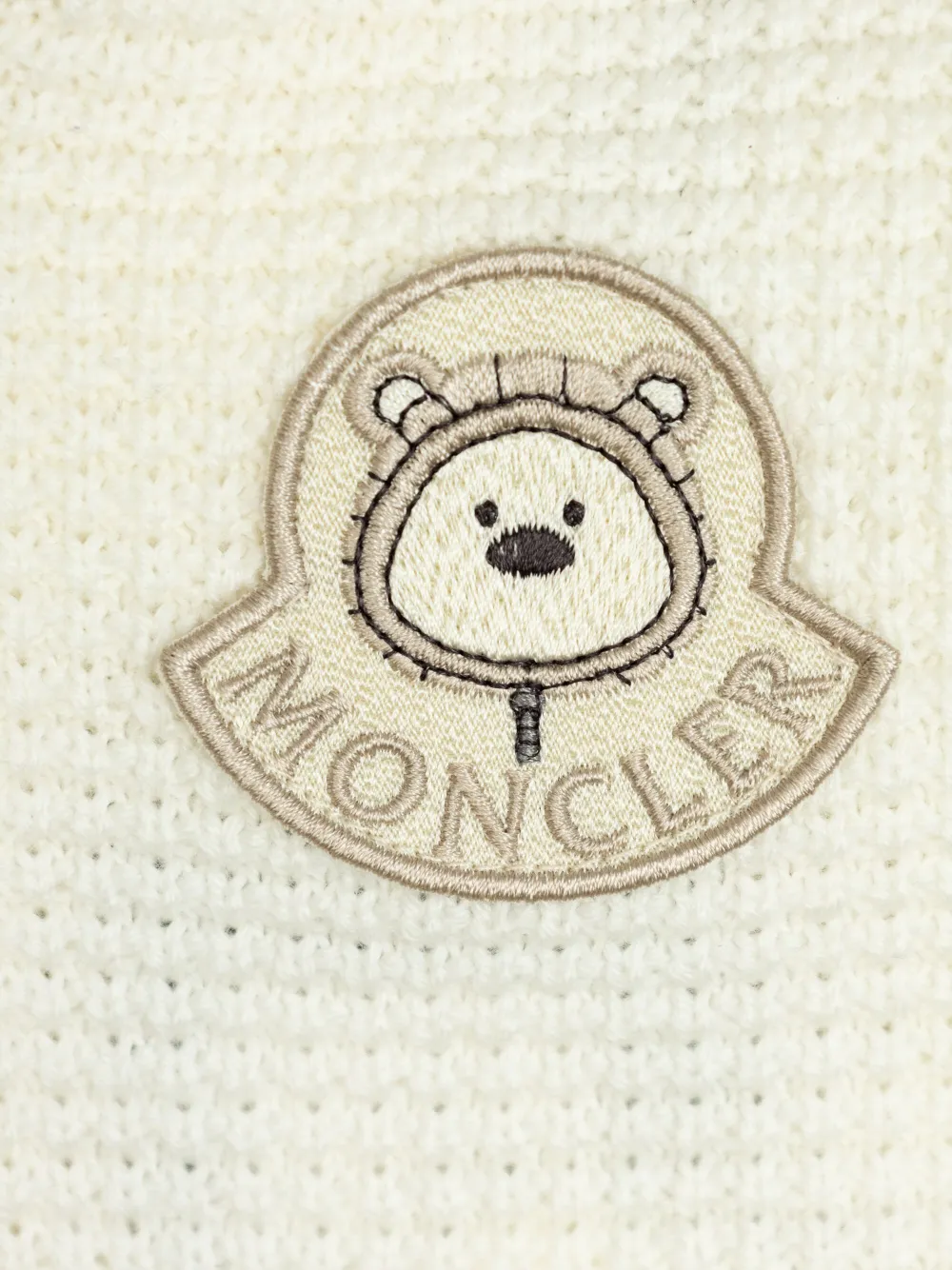 Moncler Enfant Wollen vest met logo Wit