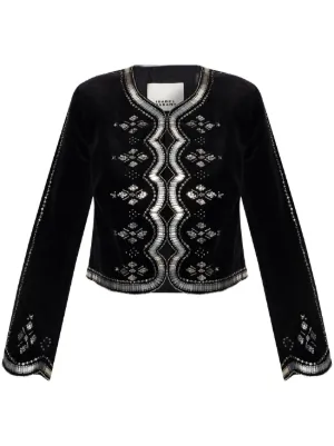 ISABEL MARANT スパンコール装飾クロップドジャケット ISABEL MARANT ウィメンズ クロップドジャケット通販 - FARFETCH
