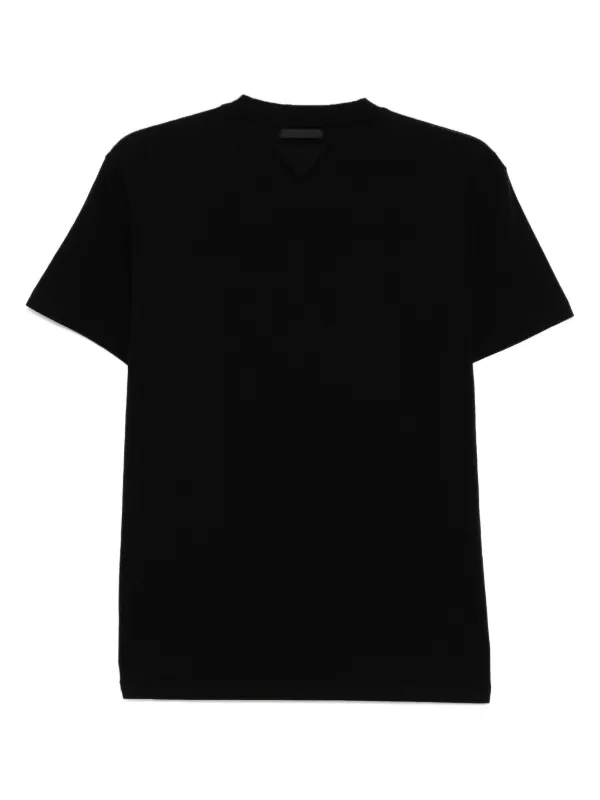 PRADA ブラック Vネック Tシャツ Prada Pre-Owned 2014 Vネック Tシャツ | ブラック | FARFETCH JP