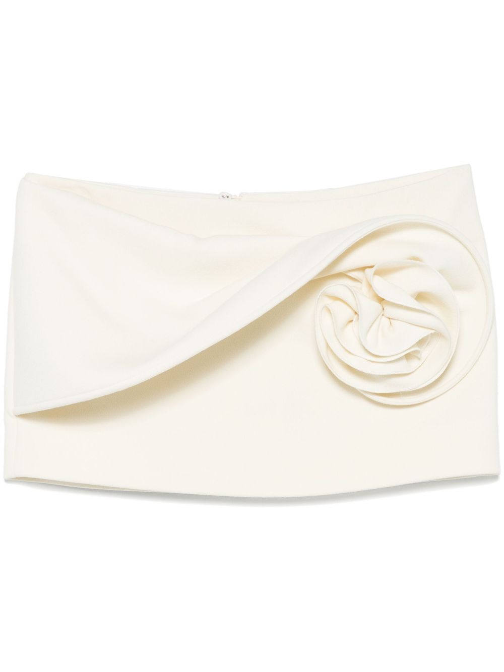 Magda Butrym Mini-rok met bloemenapplicatie Beige