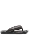 Jil Sander nappa flip flops - Brown