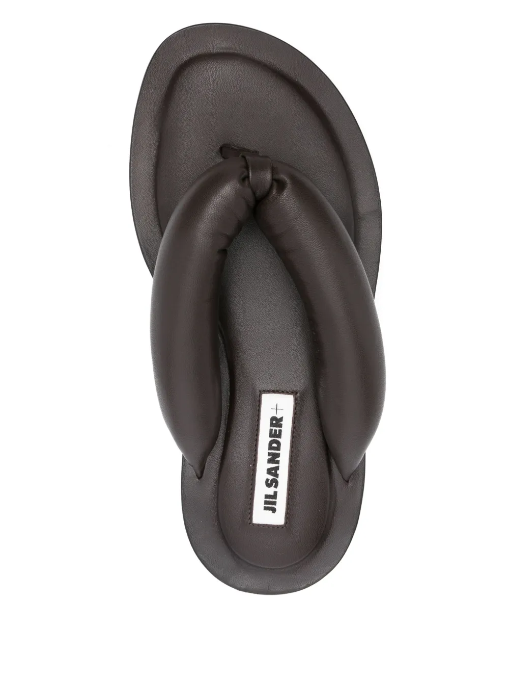 Jil Sander nappa flip flops Brown