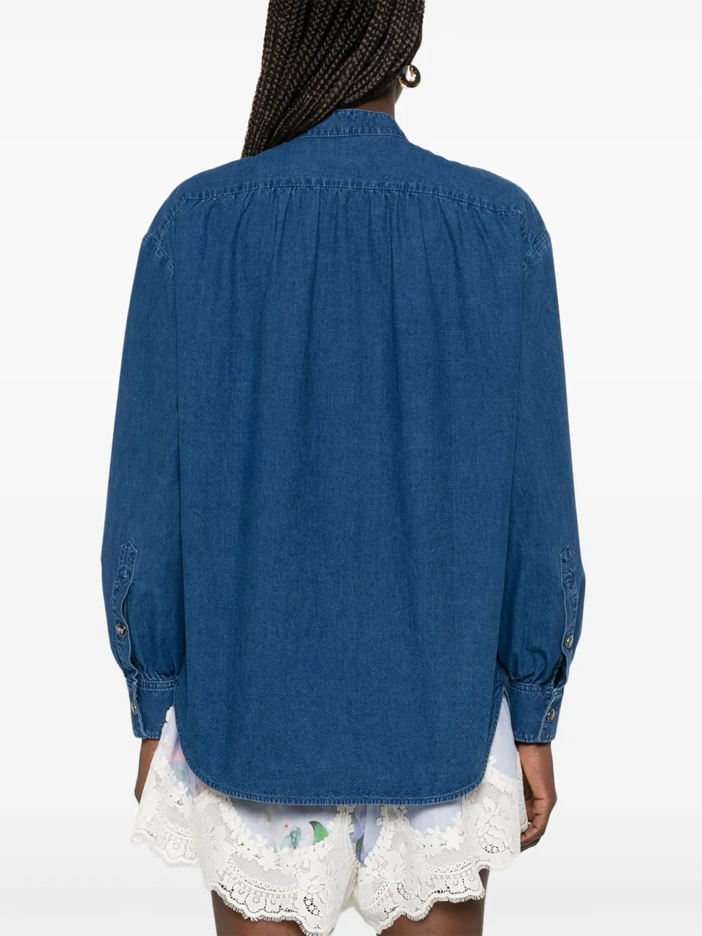 Valentino Garavani Blouse met ruches Blauw