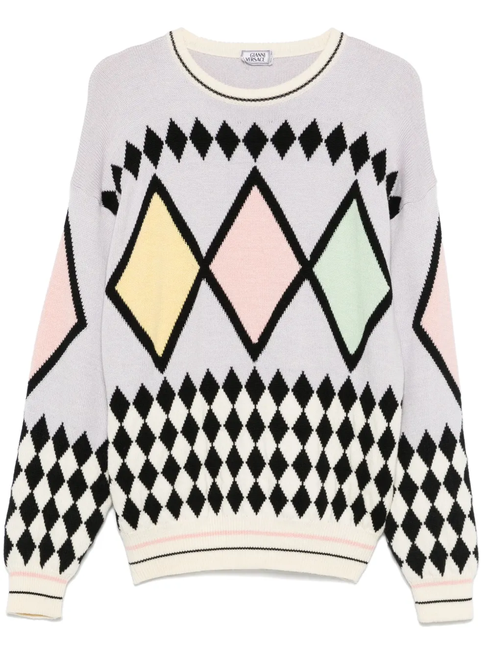 1980s diamond-pattern sweater